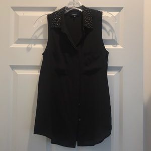 Silk sleeveless blouse